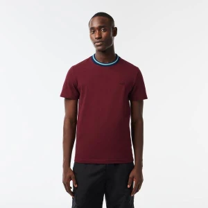 Lacoste Erkek Regular Fit Bisiklet Yaka Bordo T-Shirt