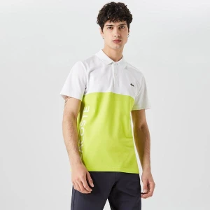 Lacoste Erkek Regular Fit Renk Bloklu Beyaz Polo