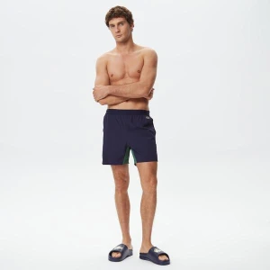 Lacoste Erkek Renk Bloklu Lacivert Mayo Şort