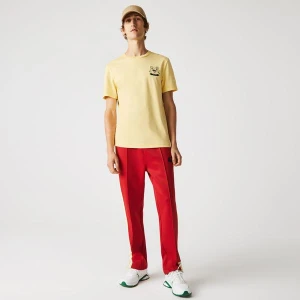 Lacoste Erkek Slim Fit Bisiklet Yaka Sarı T-Shirt