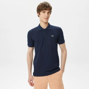 Lacoste Erkek Slim Fit Monogram Lacivert Polo