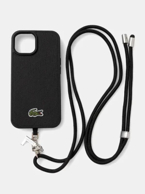 Lacoste etui na telefon iPhone 15 kolor czarny LCHMBCP15SPVCK