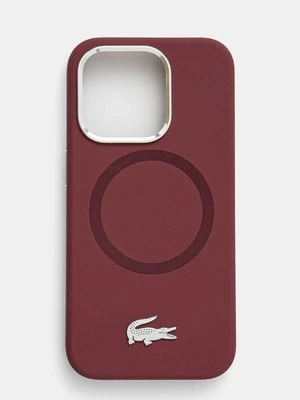 Lacoste etui na telefon iPhone 15 Pro 6.1 kolor bordowy LCHMP15LSMAR