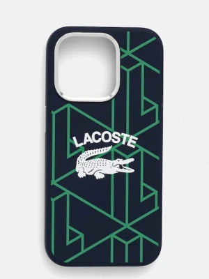Lacoste etui na telefon iPhone 15 Pro 6.1 kolor granatowy LCHMP15LSBIV