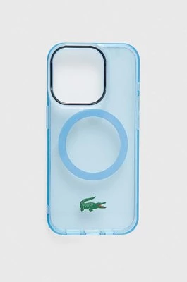 Lacoste etui na telefon iPhone 15 Pro 6.1" kolor niebieski