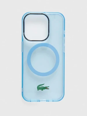 Lacoste etui na telefon iPhone 15 Pro 6.1" kolor niebieski