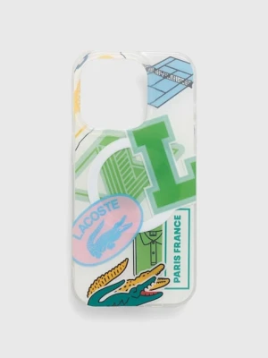Lacoste etui na telefon iPhone 15 Pro 6.1" kolor zielony