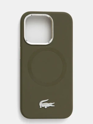 Lacoste etui na telefon iPhone 15 Pro 6.1 kolor zielony LCHMP15LSMAB