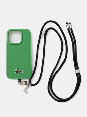 Lacoste etui na telefon iPhone 15 Pro kolor zielony LCHMBCP15LPVCN