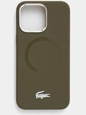 Lacoste etui na telefon iPhone 15 Pro Max 6.7 kolor zielony LCHMP15XSMAB