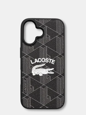 Lacoste etui na telefon iPhone 16 czarny