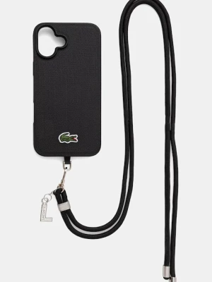 Lacoste etui na telefon iPhone 16 Plus czarny