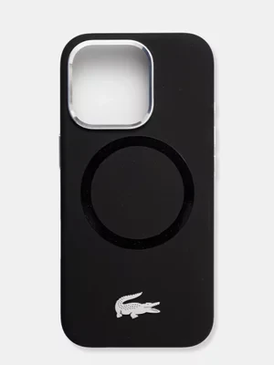 Lacoste etui na telefon iPhone 16 Pro 6.3 kolor czarny LCHMP16LSMAK