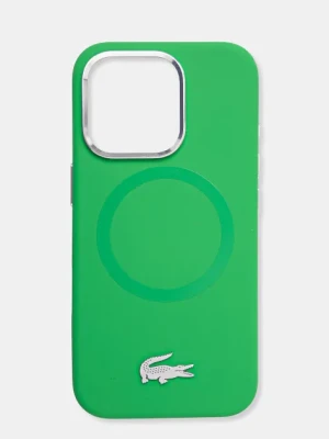 Lacoste etui na telefon iPhone 16 Pro 6.3 kolor zielony LCHMP16LSMAN