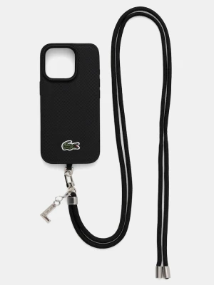 Lacoste etui na telefon iPhone 16 Pro czarny