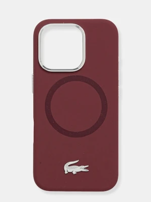 Lacoste etui na telefon iPhone 16 Pro kolor bordowy LCHMP16LSMAR