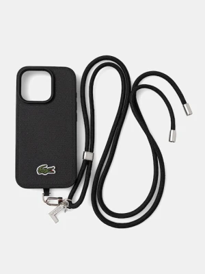 Lacoste etui na telefon iPhone 16 Pro kolor czarny LCHMBCP16LPVCK