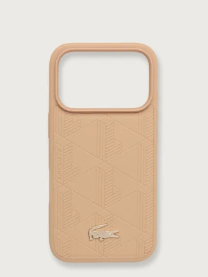 Lacoste etui na telefon iPhone 17 / 18 Pro beżowy
