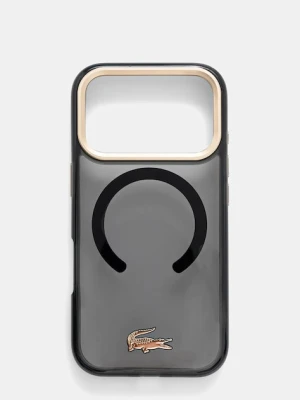 Lacoste etui na telefon iPhone 17 Pro kolor czarny LCHMP17LUFWAK