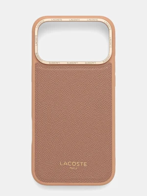 Lacoste etui na telefon iPhone 17 Pro Max brązowy