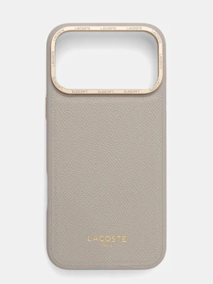 Lacoste etui na telefon iPhone 17 Pro Max kolor beżowy LCHMP17XPCEGT
