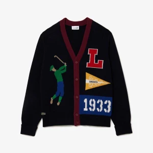 Lacoste Golfer Motif Cardigan