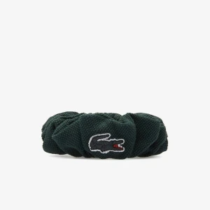 Lacoste gumka do włosów z logo ZIELONO