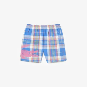 Lacoste Heritage Erkek Ekose Yeşil Mayo Şort