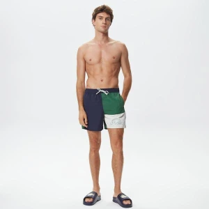 Lacoste Heritage Erkek Renk Bloklu Lacivert Mayo Şort