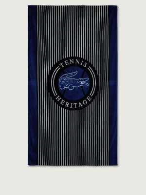 Lacoste HOME Ręcznik plażowy L Ace | 100 x 170 cm granatowy