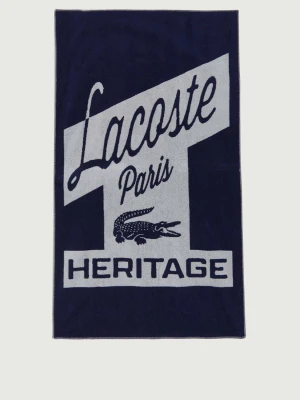 Lacoste HOME Ręcznik plażowy RETRO | 90 x 160 cm granatowy