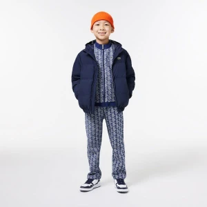 Lacoste Hooded Puffer Jacket with Crocodile at the back