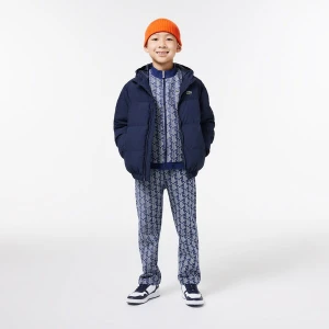 Lacoste Hooded Puffer Jacket with Crocodile at the back