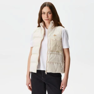 Lacoste Kadın Dik Yaka Bej Yelek