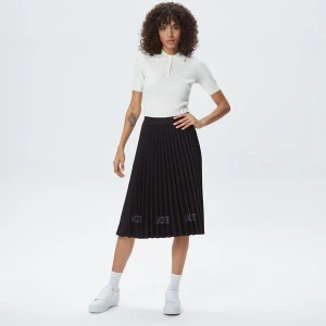 Lacoste Kadın Loose Fit Baskılı Siyah Etek