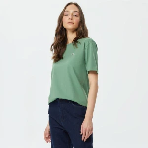 Lacoste Kadın Loose Fit Bisiklet Yaka Yeşil T-Shirt
