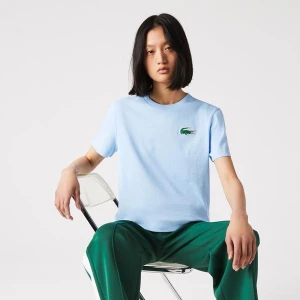 Lacoste Kadın Regular Fit Bisiklet Yaka Açık Mavi T-Shirt