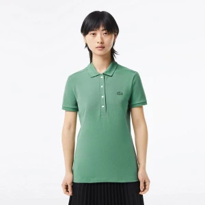 Lacoste Kadın Slim Fit Kısa Kollu Yeşil Polo