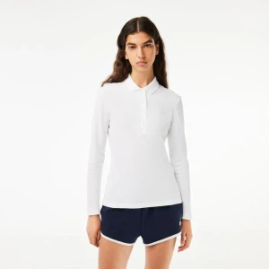 Lacoste Kadın Uzun Kollu Beyaz Polo