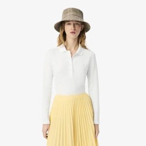 Lacoste Kadın Uzun Kollu Beyaz Polo