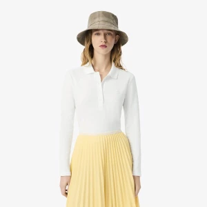 Lacoste Kadın Uzun Kollu Beyaz Polo