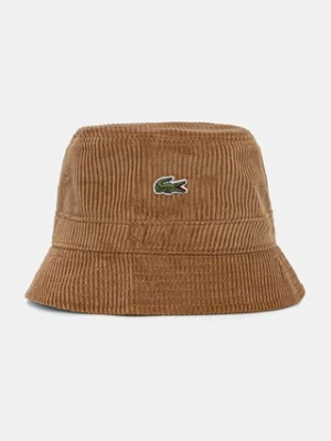 Lacoste kapelusz sztruksowy kolor brązowy RK2934