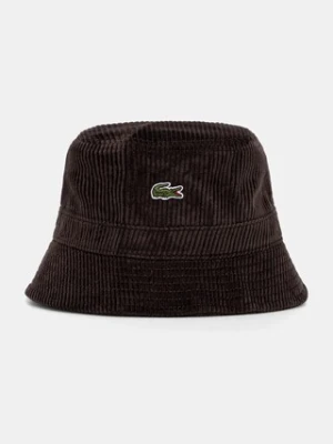 Lacoste kapelusz sztruksowy kolor brązowy RK2934