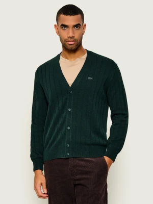 Lacoste Kardigan | Classic fit butelkowa zieleń