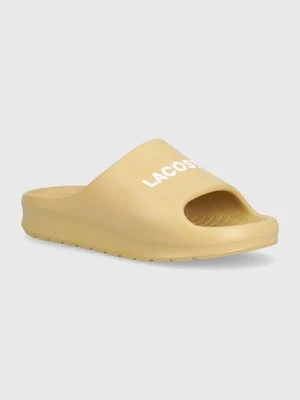 Lacoste klapki Serve Slide 2.0 damskie kolor beżowy 47CFA0020