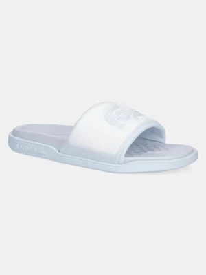 Lacoste klapki SERVE SLIDE DUAL damskie kolor niebieski 49CFA0038