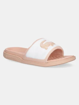 Lacoste klapki SERVE SLIDE DUAL damskie kolor pomarańczowy 49CFA0038
