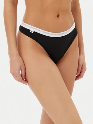 Lacoste Komplet 3 par stringów 8F1341 Czarny