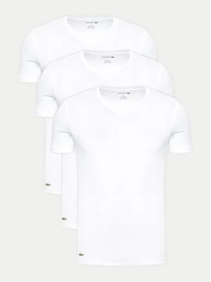 Lacoste Komplet 3 t-shirtów TH3374 Biały Slim Fit