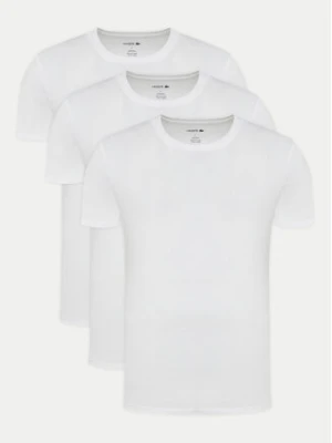 Lacoste Komplet 3 t-shirtów TH9007 Biały Slim Fit